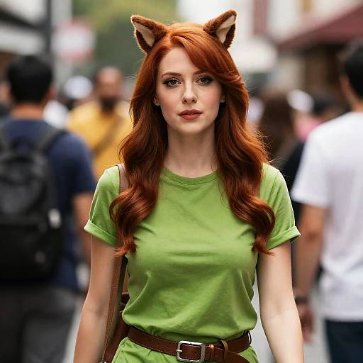 Red-Haired Woman in Scooby Doo Costume