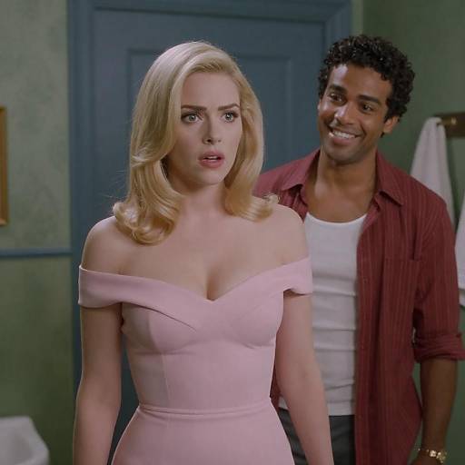 Surprised Woman in Bathroom Setting