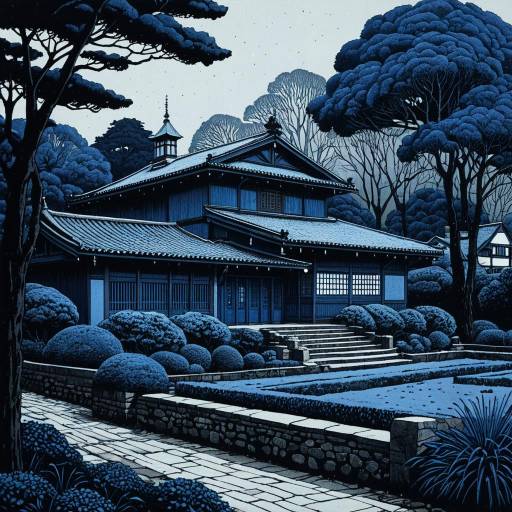 Expressionist Theater in a Dark Garden