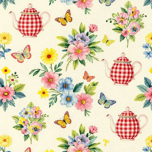 Vintage Holly Hobbie Floral Fabric