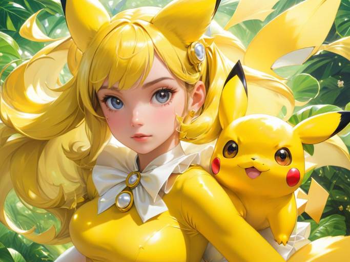 Ultra-Detailed Humanized Pikachu Artwork