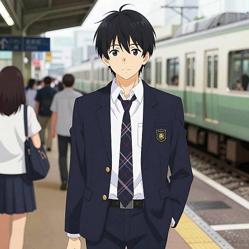 Urban Anime Male High School Student