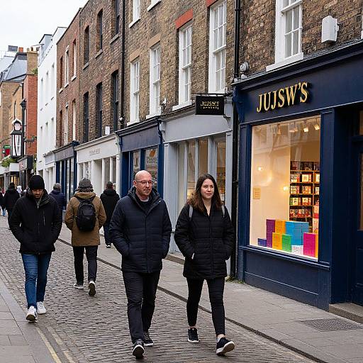 Historic Cobblestone Street Scene