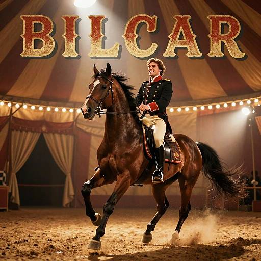 Vintage Circus Horse Performer Poster