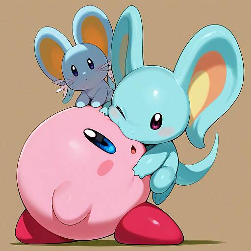 Illustration of Elfilin, kirby (series) in the style of Suisogenshi