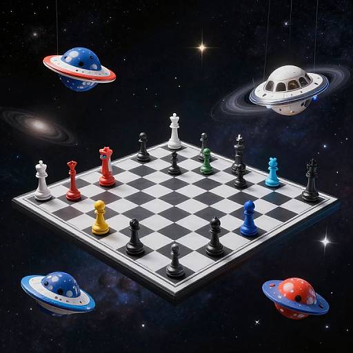 Jellybean Spaceships on Galactic Chessboard