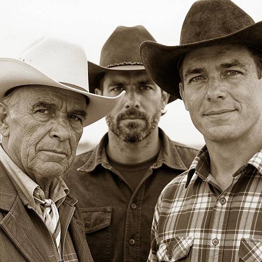 Cowboys in Sepia: Close-Up Portraits