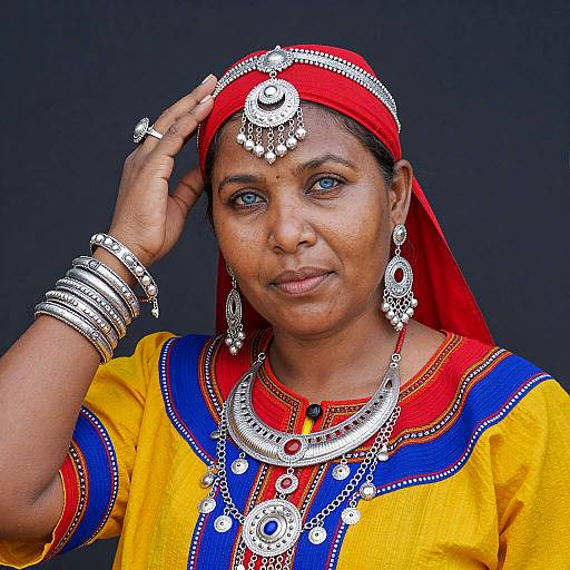 Elegant Woman in Traditional Attire Portrait