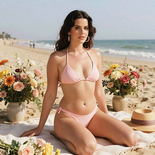 Lana Del Rey Retro Beach Picnic