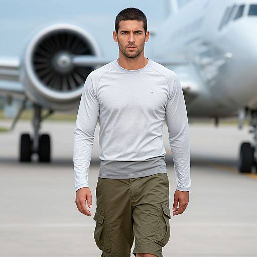 Rugged Adventurer in Cargo Shorts