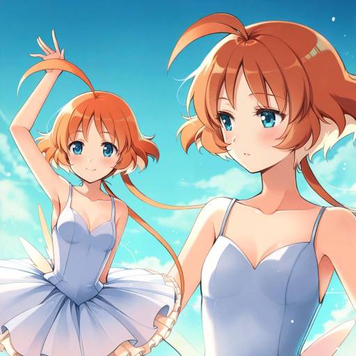 Illustration of Ahiru (princess tutu), princess tutu in the style of Kirero