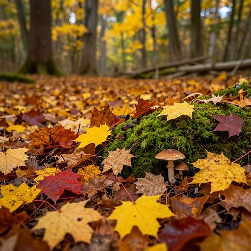 Autumn Forest Floor Close-Up