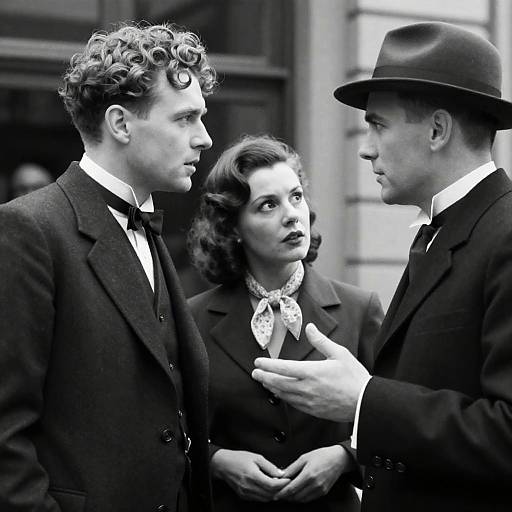 1930s Black-and-White Street Scene