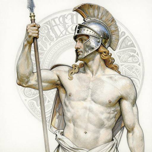 Art Nouveau Achilles Pencil Sketch Study