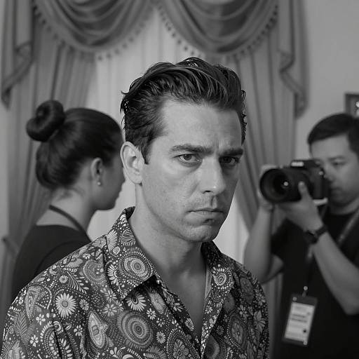 Moody Portrait: Intensity in Monochrome