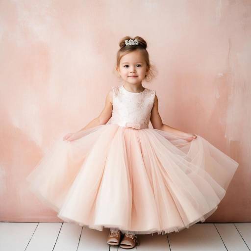 Little Girl in Elegant Pink Dress