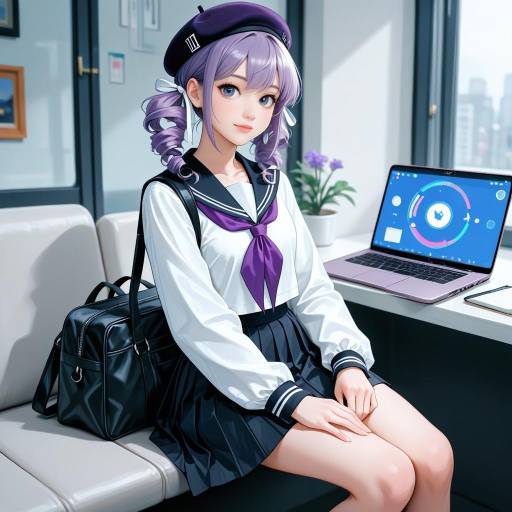 Confident Student in School Uniform