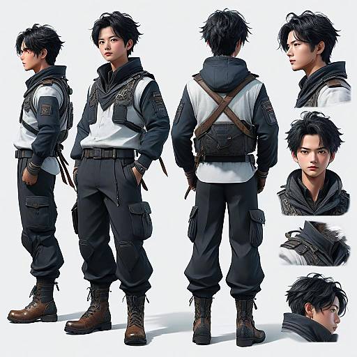 Ultra Detailed Male Character Reference Sheet