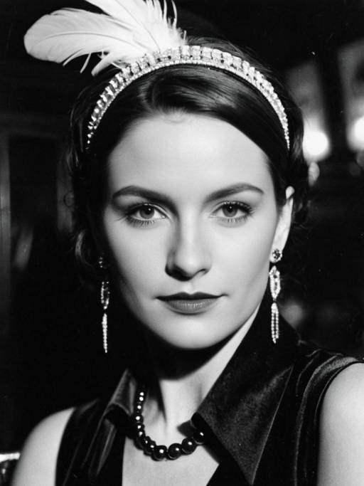 Elegant Woman in Vintage Speakeasy Style