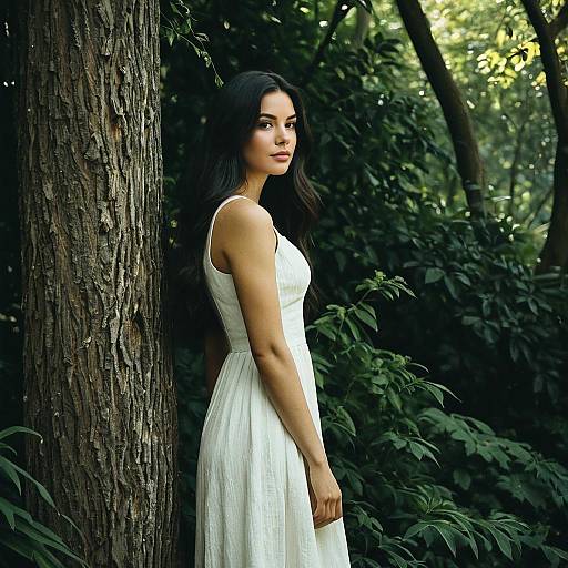 Elegant Portrait of Woman in Nature