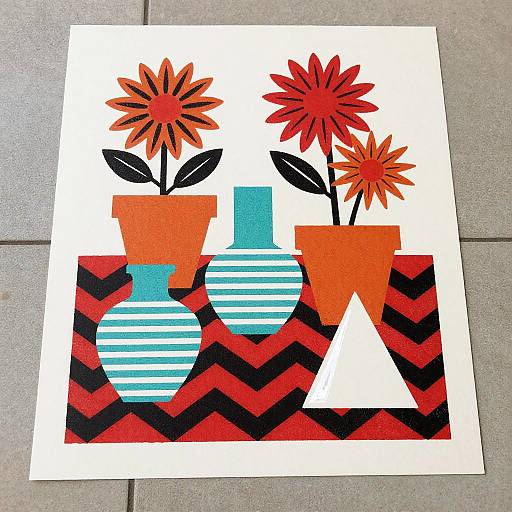 Memphis-Inspired Geometric Still Life