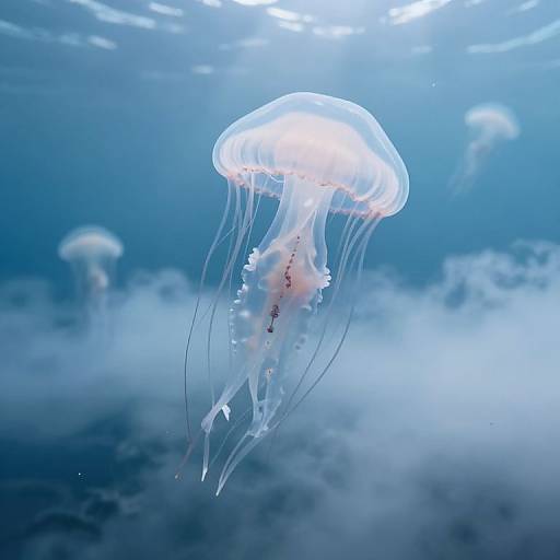 Colossal Jellyfish in Ethereal Skies