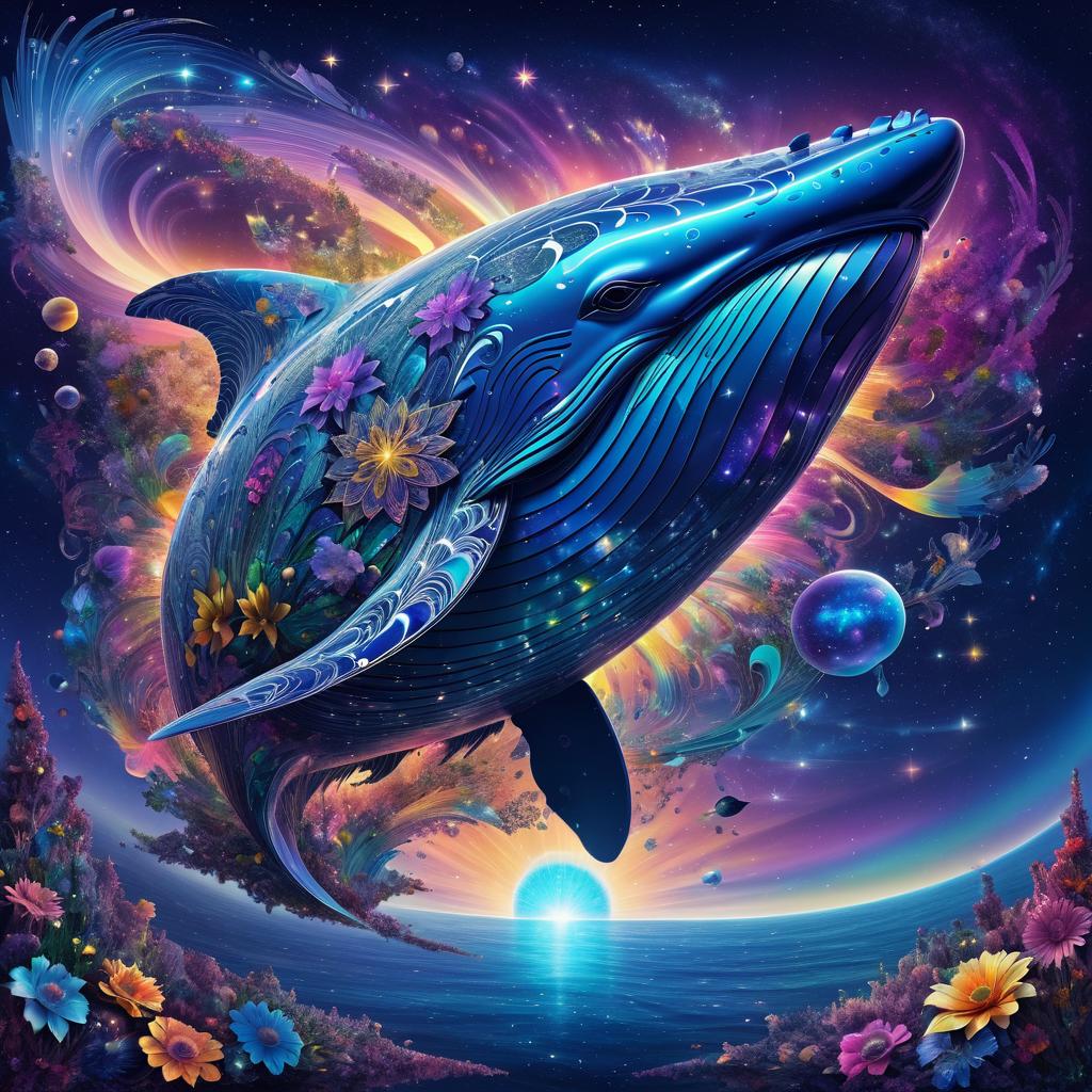 Celestial Whale: A Psychedelic Dreamscape