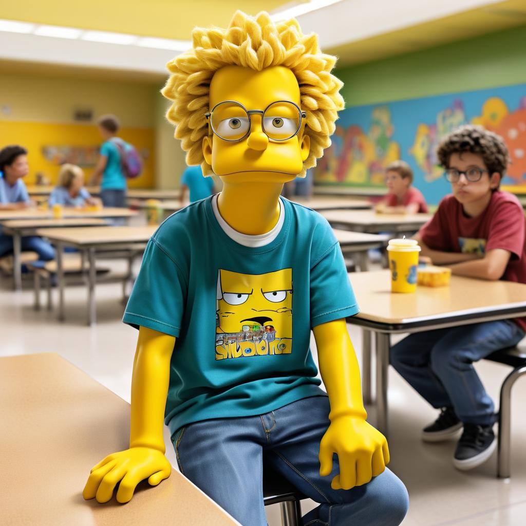 Bart Simpson's Dazed Cafeteria Moment