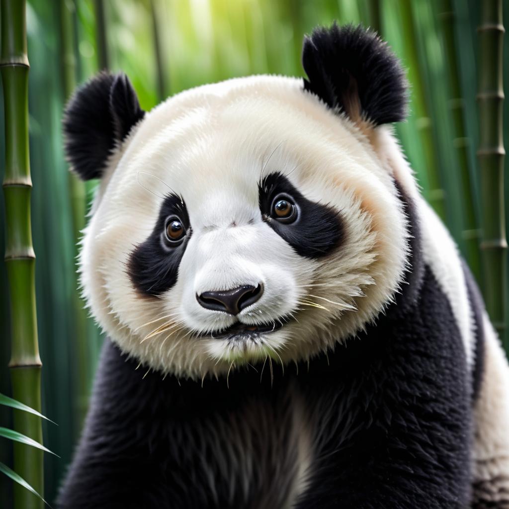 Stunning Close-Up of a Gentle Panda