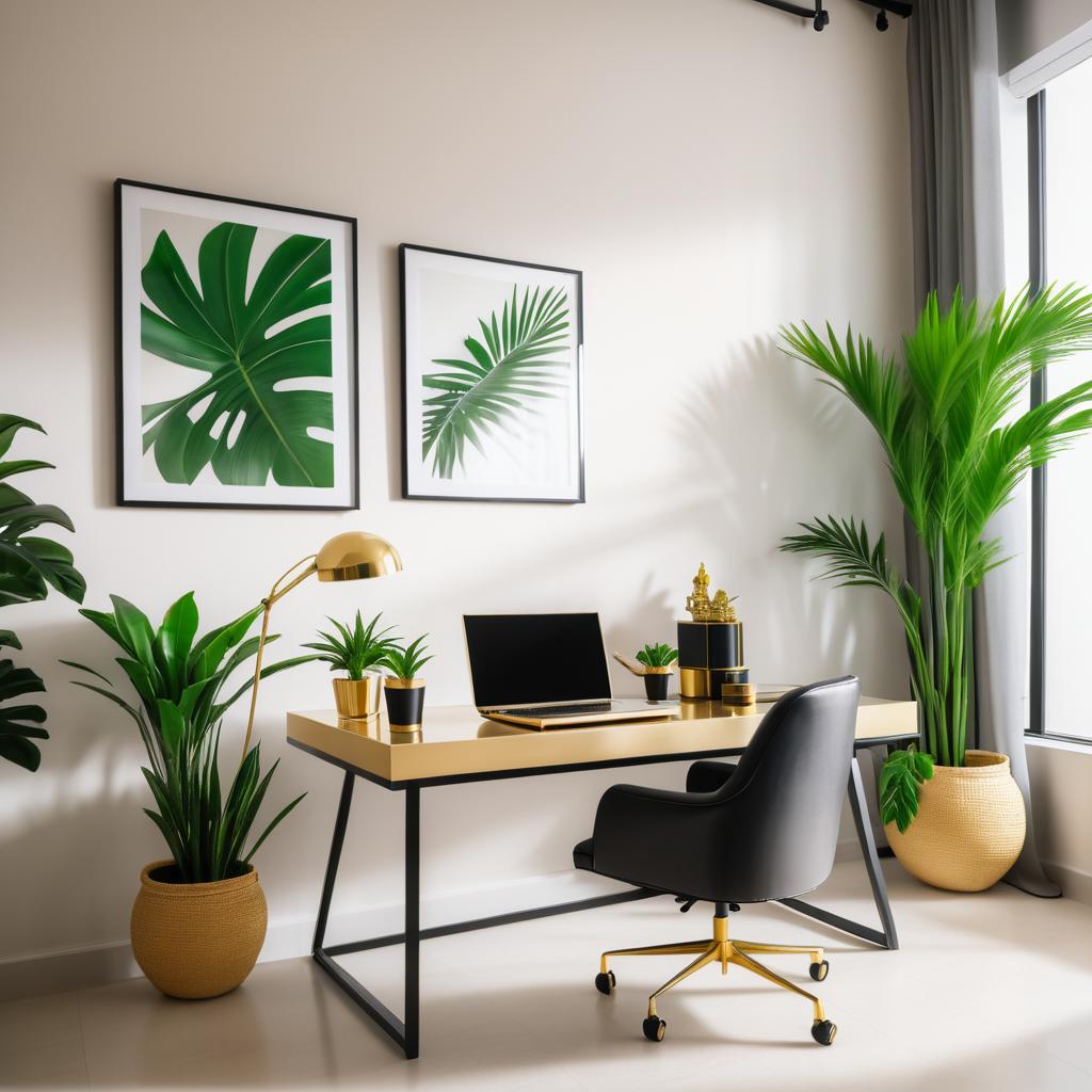 Stylish Office with Film Photography Aesthetic