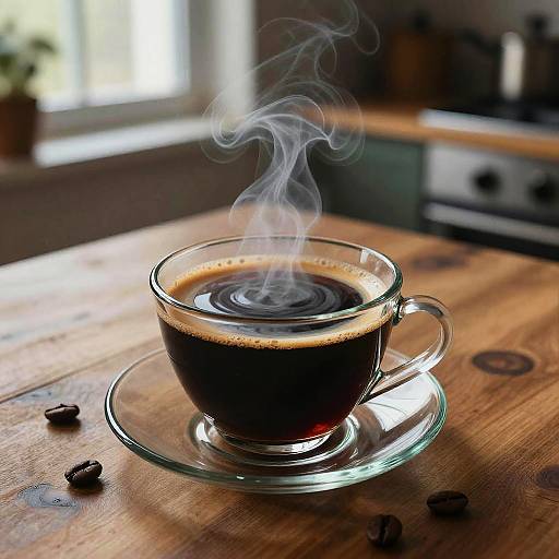 Cozy Charcoal Coffee Scene