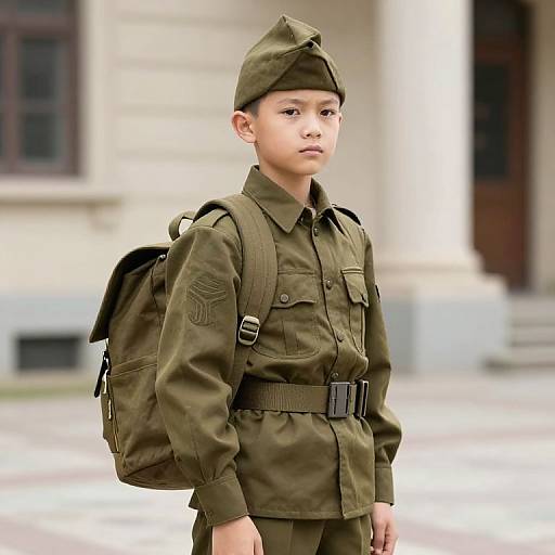 Boy in Military Fancy Dress
