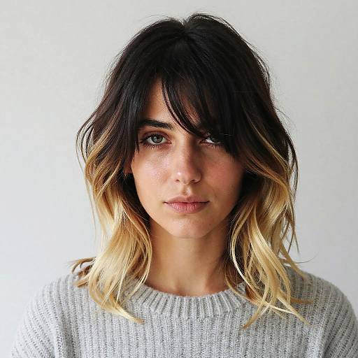 Striking Asymmetrical Ombre Hairstyle