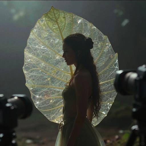 Fairy Queen Behind Translucent Leaf
