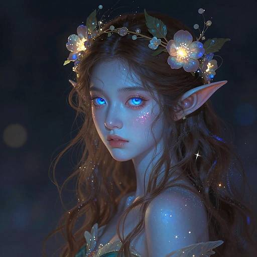 Mystical Ethereal Elf Woman