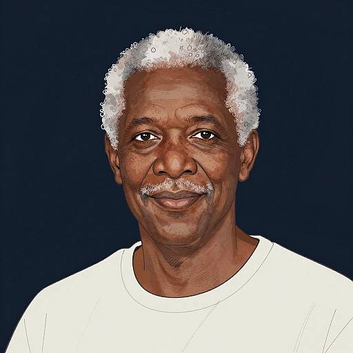 Loose Brushstroke Portrait of Elderly Man