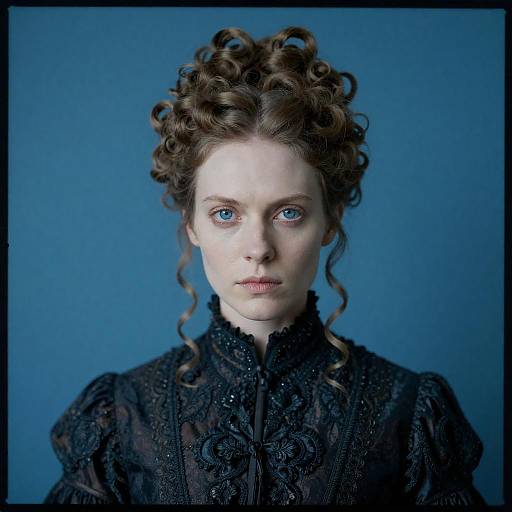 Victorian Elegance with Intense Gaze