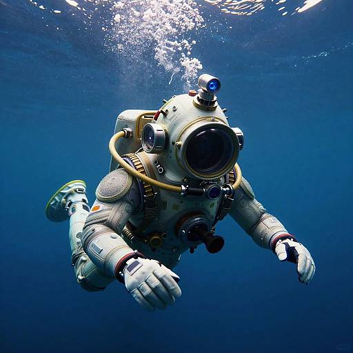 Epic Cyberpunk Underwater Diving Helmet