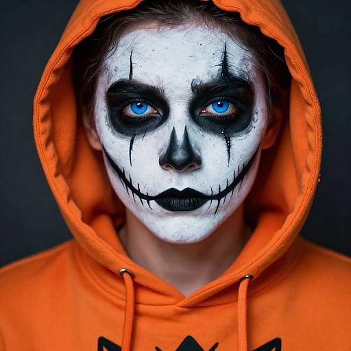 Spooky Halloween Face Close-Up