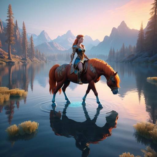 Elegant Centaur by the Dawn Lake Elegant Centaur by the Dawn Lake