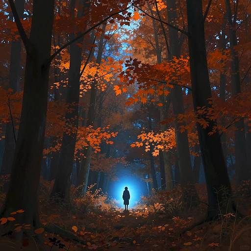 Ethereal Autumn Forest Glow