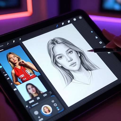 Tablet App Transforming Photos to Sketches