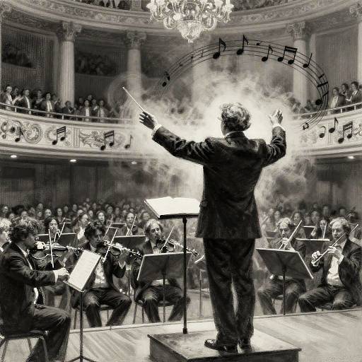 Charcoal Conductor with Flowing Baton