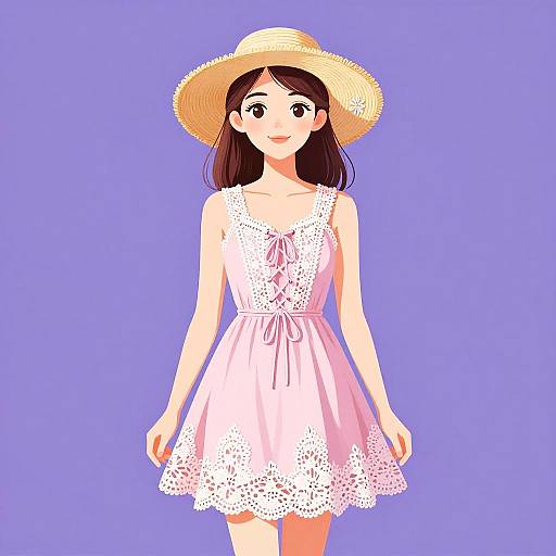 Elegant Summer Dress with Lace-Up Details