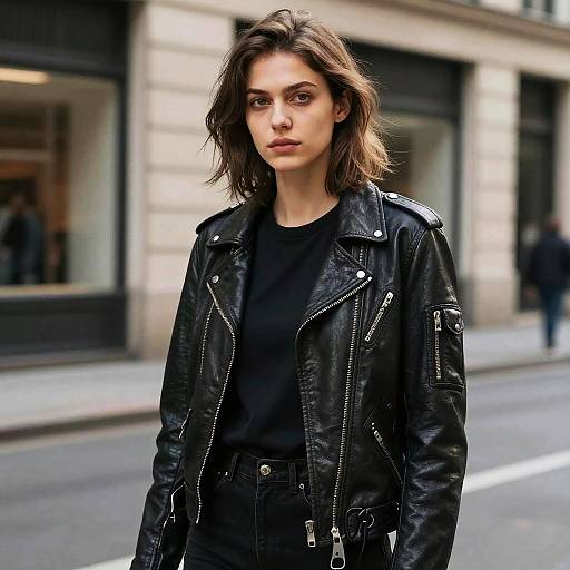 Ultra HD Cyberpunk Portrait of Young Woman