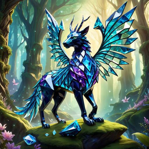 Mystical Creature with Crystal Shards Mystical Creature with Crystal Shards