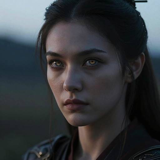 Mythical Hunter with Glowing Hunter Eyes