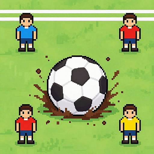 Pixel Art Soccer Splash Scene