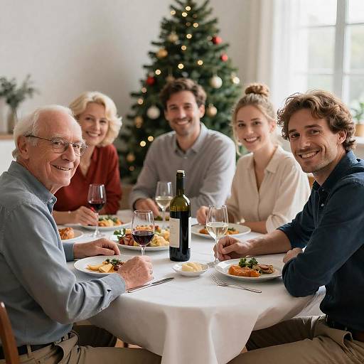 Joyful Family Dinner Celebration Scene