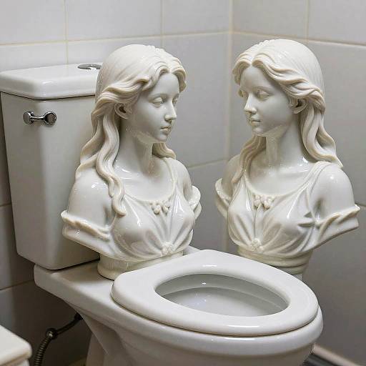 Porcelain Bust Toilet Hybrid